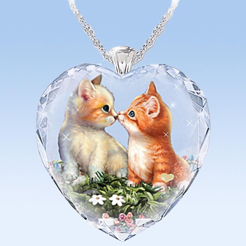 Pendant Necklaces 2021 Cute Love Cat Necklace For Women Girls Children Fashion Heart Crystal Cartoon Animal Chain Jewelry, Silver
Pendant Necklaces 2021 Cute Love Cat Necklace For Women Girls Children Fashion Heart Crystal Cartoon Animal Chain Jewelry, Silver