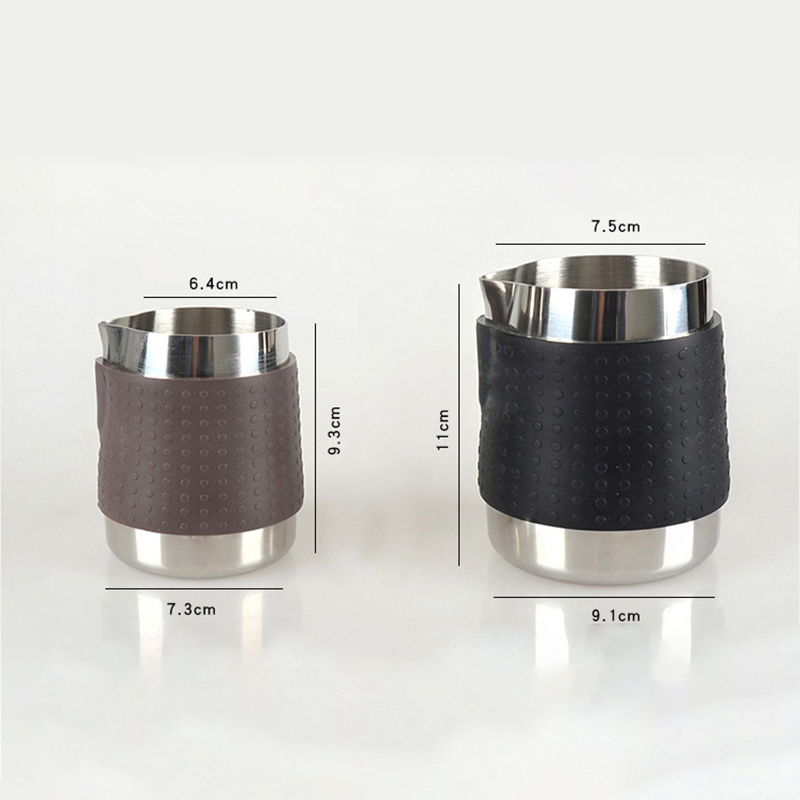 Frothing Coffee Pitcher Pull Flower Cup Stainless Steel Milk Mugs Frother Espresso Cappuccino Jug 2104234435418