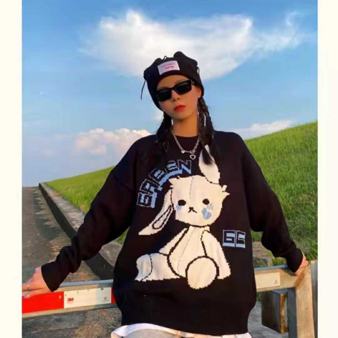 Knitted Harajuku Y2K Winter Women jumper Oversized Sweaters Long Sleeve Goth Fashion bunny print Kawaii Grunge Streetwear 211018
Knitted Harajuku Y2K Winter Women jumper Oversized Sweaters Long Sleeve Goth Fashion bunny print Kawaii Grunge Streetwear 211018