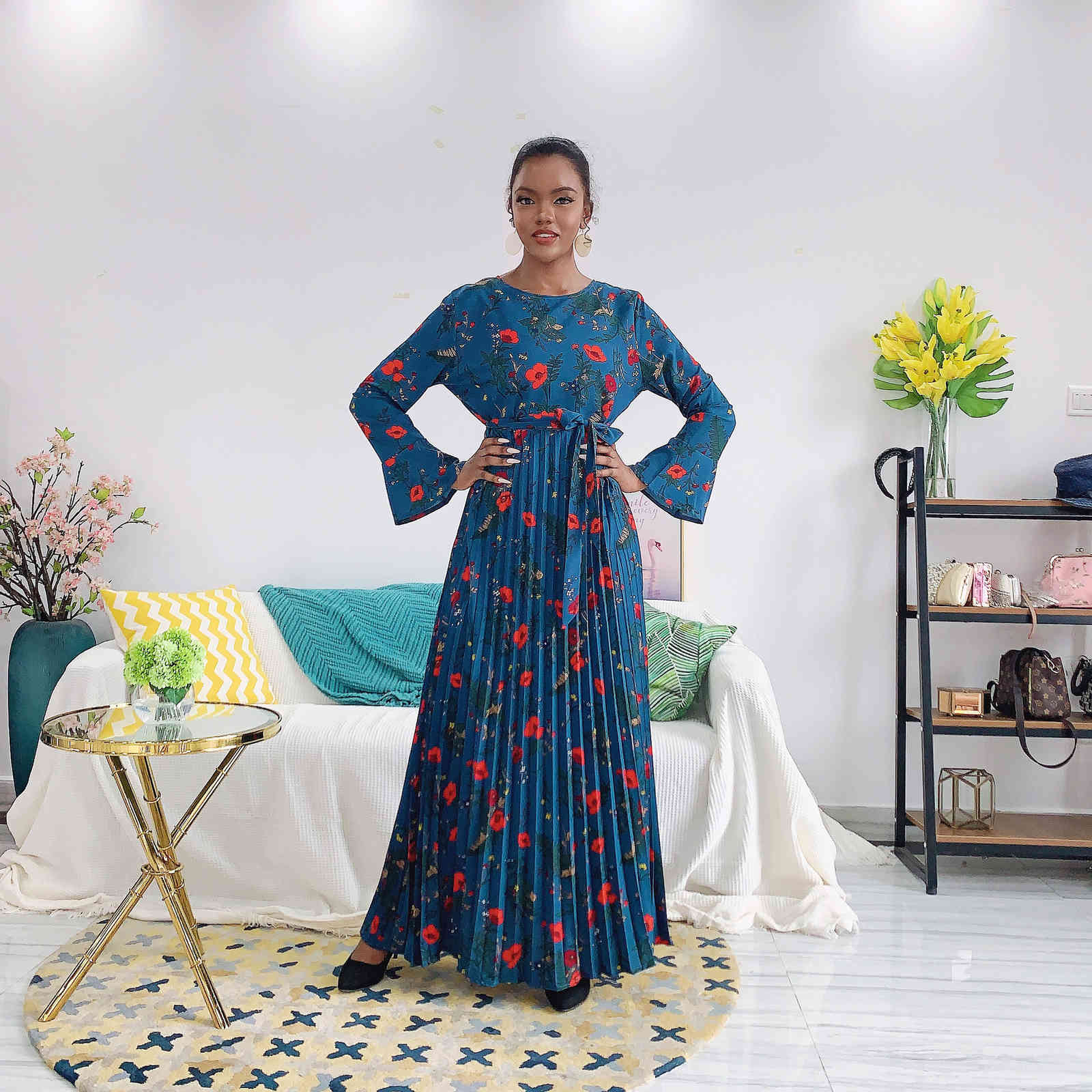 Casual Dresses Eid Muslim for Women Print Pleated Dubai Abaya Turkey Indian Arabic Hijab Dress Kaftan Islamic Clothing Vestidos La, Blue
Casual Dresses Eid Muslim for Women Print Pleated Dubai Abaya Turkey Indian Arabic Hijab Dress Kaftan Islamic Clothing Vestidos La, Blue