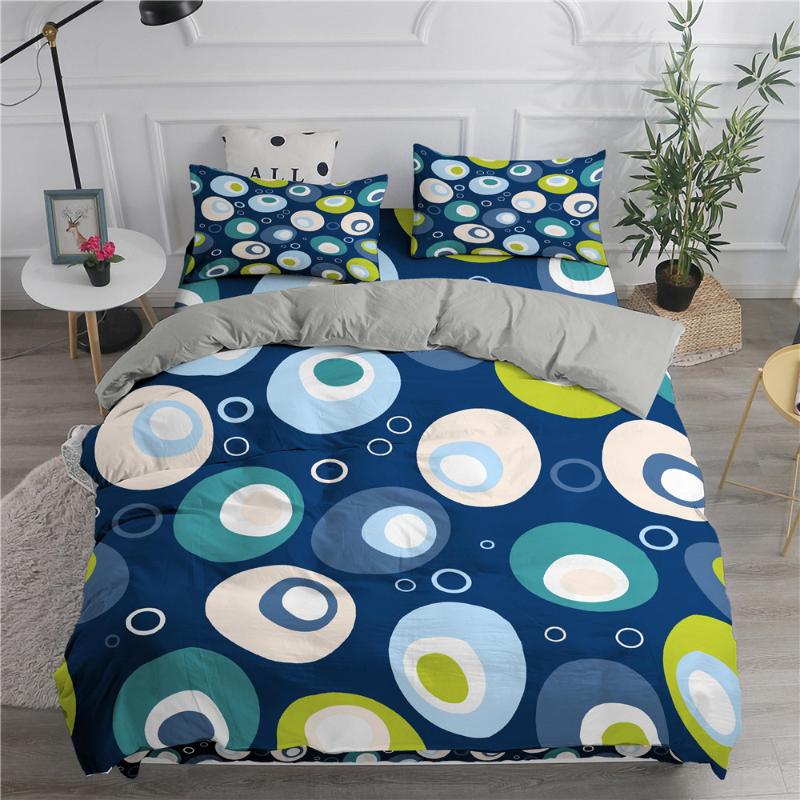 Colorful Dots Pattern Printed Bedding Set Nordic Geometry 240/220 Duvet Cover With Pillowcase Queen King Bed Linen NO Sheet Sets