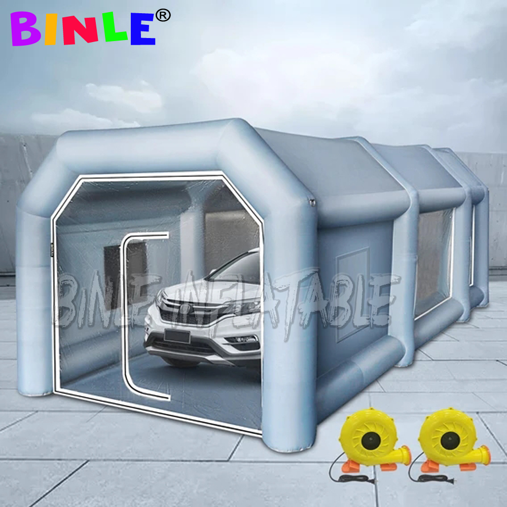 Free door Light Moveable Inflatable Spray Paint Booth for Car with Filter System inflatables giant bus workstation sprays booths Ftcar Paints Commerci