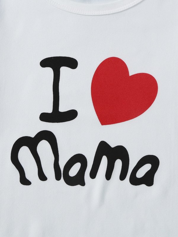 Toddler Girls 2pcs Heart & Letter Graphic Tee Dress SHE