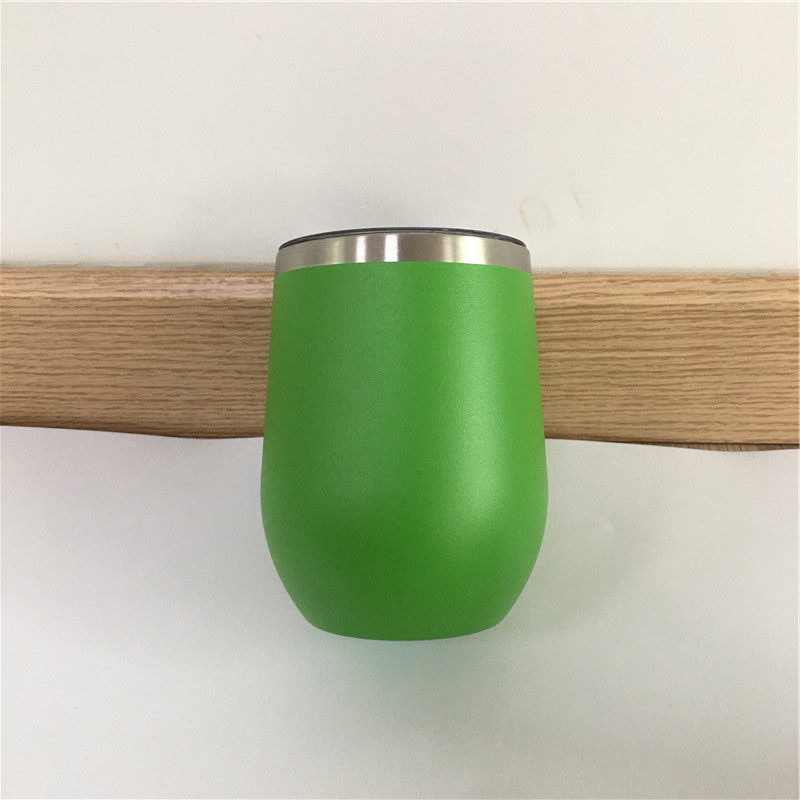 6oz 12oz Egg g Insulated Vacuum Tumbler 304 Stainless Steel Cup lti Color Coffee gs Wine Glasses With Lid Free shipping