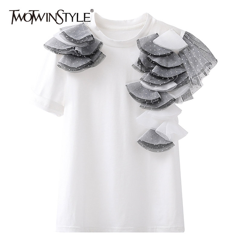 Casual Patchwork Dot Mesh Tops For Women O Neck Short Sleeve Hit Color T Shirt Female Fashion Clothing 210524, Black
Casual Patchwork Dot Mesh Tops For Women O Neck Short Sleeve Hit Color T Shirt Female Fashion Clothing 210524, Black