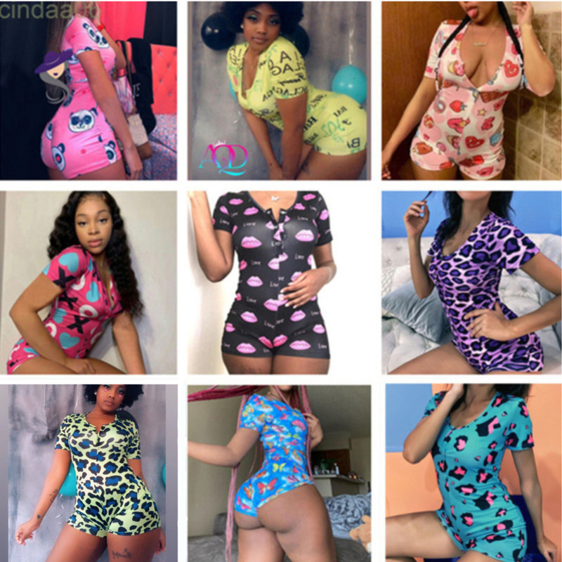Women Jumpsuits Nightwear Playsuit Workout Button Skinny Print Short Sleeve V-neck Short Onesies Plus Size Rompers, Mix or leave a message
Women Jumpsuits Nightwear Playsuit Workout Button Skinny Print Short Sleeve V-neck Short Onesies Plus Size Rompers, Mix or leave a message