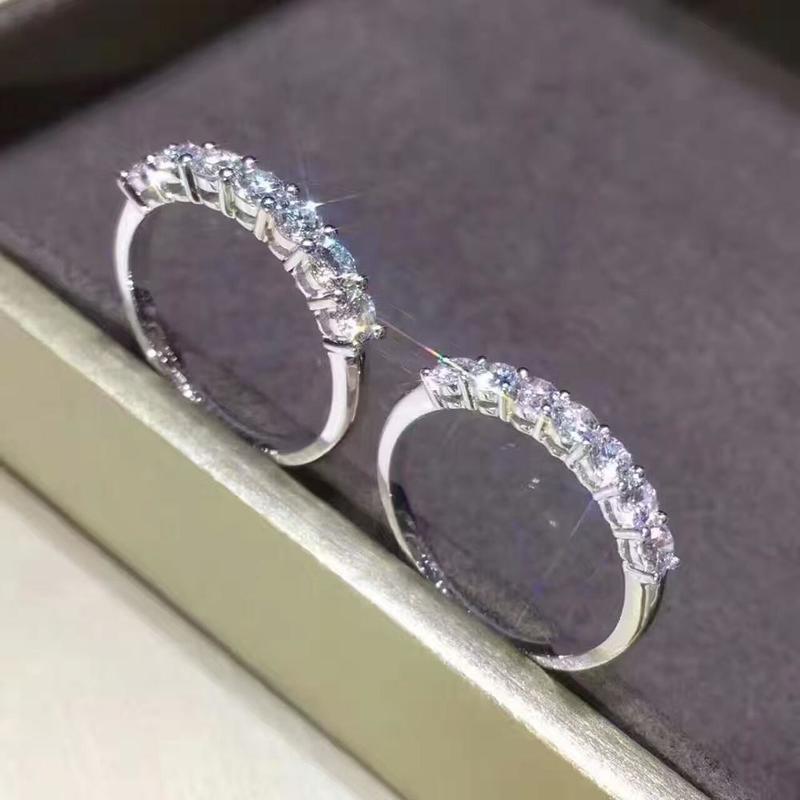 Lab Diamond Ring 925 sterling silver Jewelry Engagement Wedding band Rings for Women Bridal Statement Party accessory 220210