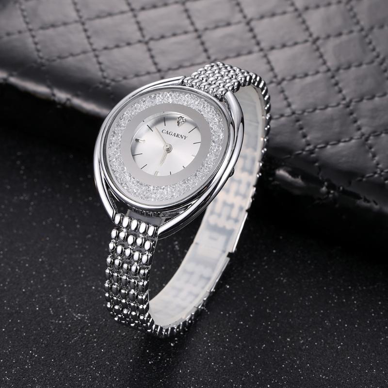 Wristwatches Cagarny Quartz Watch For Women Top Fashion Womens Wrist Watches Female Clock Silver Bracelet Crystal, White
Wristwatches Cagarny Quartz Watch For Women Top Fashion Womens Wrist Watches Female Clock Silver Bracelet Crystal, White