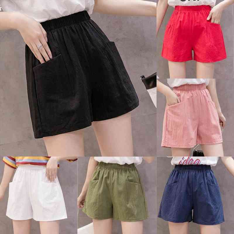 Cotton And Linen Casual Shorts Womens Plus Size Summer Style Korean High-waist Shorts Womens Thin Wide-leg, White;black
Cotton And Linen Casual Shorts Womens Plus Size Summer Style Korean High-waist Shorts Womens Thin Wide-leg, White;black