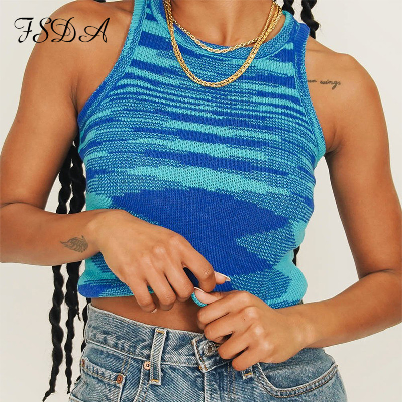 2021 knit crop women sleeveless y2k basic t shirts casual summer off shoulder blue o neck tank vintage fashion, Black;white
2021 knit crop women sleeveless y2k basic t shirts casual summer off shoulder blue o neck tank vintage fashion, Black;white