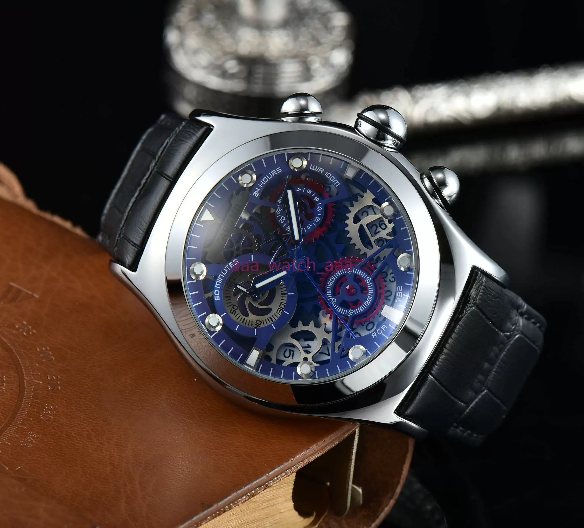 2021 High quality swiss brand watches for men quartz watch Leather band small dial move waterproof designer watch orologio di lusso16
2021 High quality swiss brand watches for men quartz watch Leather band small dial move waterproof designer watch orologio di lusso16