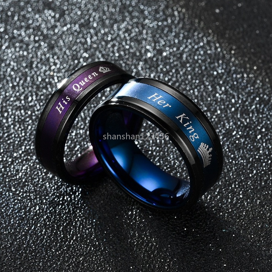 Stainless steel couple rings band English letter King Queen Crown ring for women men engagement wedding fashion jewelry gift will and sandy
Stainless steel couple rings band English letter King Queen Crown ring for women men engagement wedding fashion jewelry gift will and sandy