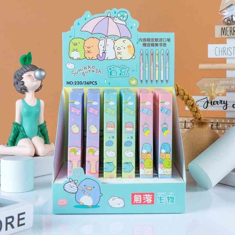 36 pcs/lot Kawaii Sumikko Gurashi Blind Box Press Gel Pen Cute Black Signature Pens Office School Writing Supply Promotion Gift 210330
36 pcs/lot Kawaii Sumikko Gurashi Blind Box Press Gel Pen Cute Black Signature Pens Office School Writing Supply Promotion Gift 210330