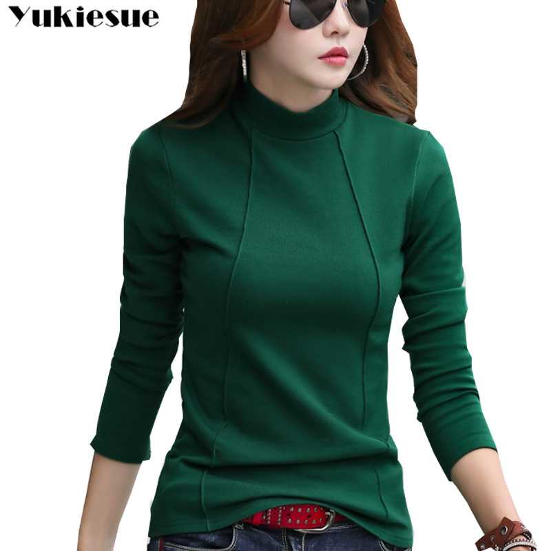 T Shirt Plus Size Women Autumn Winter Fashion Female Long Sleeve Turtleneck cotton Slim Elegant Tops T-shirts plus size 210518, White
T Shirt Plus Size Women Autumn Winter Fashion Female Long Sleeve Turtleneck cotton Slim Elegant Tops T-shirts plus size 210518, White