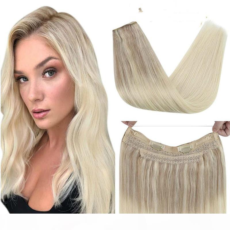 Invisible Halo Hair Extensions 100% Real Human Hair Fishing Wire with 2 Clips Machine Remy Hair #Nordic #luy, Black
Invisible Halo Hair Extensions 100% Real Human Hair Fishing Wire with 2 Clips Machine Remy Hair #Nordic #luy, Black