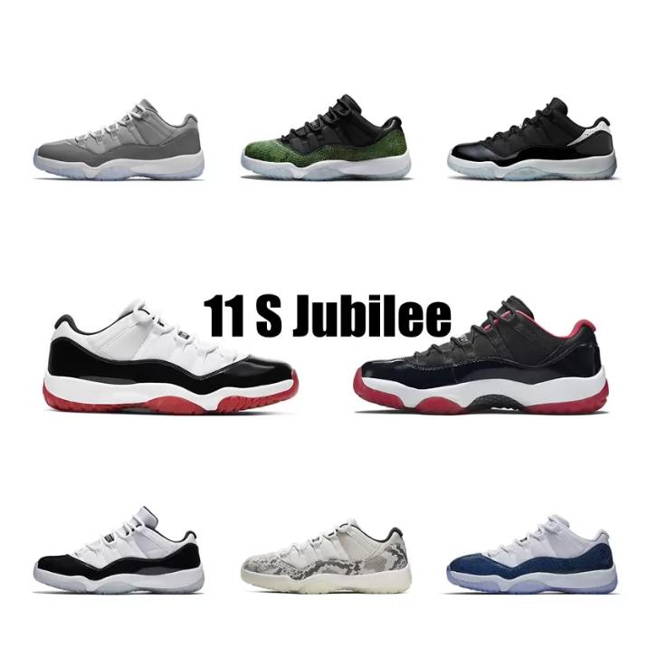 Men's Casual Shoes Low tops Jubilee 25th anniversary mens 11-11s basketball-bred space jams legend blue platinum tint heiress black pinnacle sneakers High Quality
Men's Casual Shoes Low tops Jubilee 25th anniversary mens 11-11s basketball-bred space jams legend blue platinum tint heiress black pinnacle sneakers High Quality