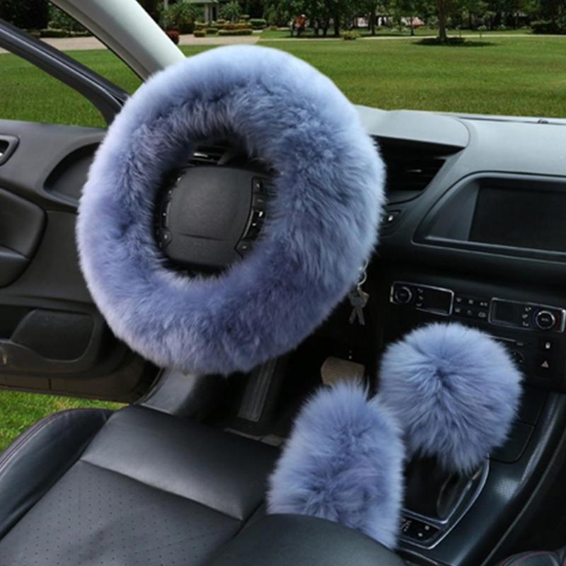 Steering Wheel Covers 3pcs/set Winter Wool Car Cover Long For Women Girl Handbrake Gear Shifter
Steering Wheel Covers 3pcs/set Winter Wool Car Cover Long For Women Girl Handbrake Gear Shifter