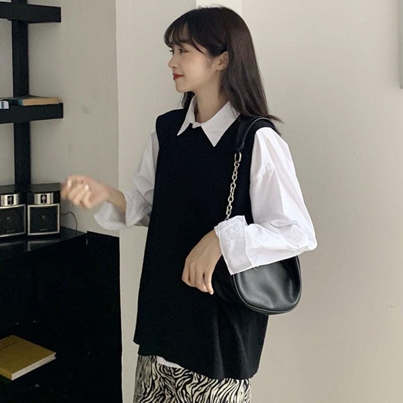 Casual Black Sweater Vest For Women Autumn Winter Split Pullover Knitted Sleeveless Gilet Femme Women's Vests
Casual Black Sweater Vest For Women Autumn Winter Split Pullover Knitted Sleeveless Gilet Femme Women's Vests