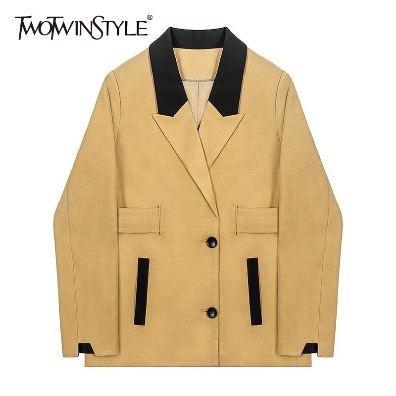 Patchwork Elegant Blazer For Women Notched Long Sleeve Casual Blazers Female Fashion Clothing Autumn Stylish 210524, Aspicture
Patchwork Elegant Blazer For Women Notched Long Sleeve Casual Blazers Female Fashion Clothing Autumn Stylish 210524, Aspicture