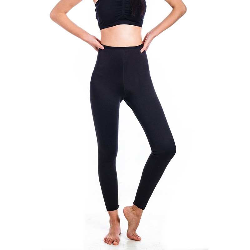 Long Sauna Pants Neoprene Legging Control Panties Fitness Bodyshape Shaper Slim Super Stretch Capris Trouser Pant Women 210402