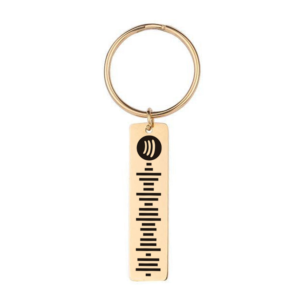 Custom Music Spotify Scan Key rings Code Keychain For Women Men Personalized Laser Engraved Song Christmas Jewelry gift