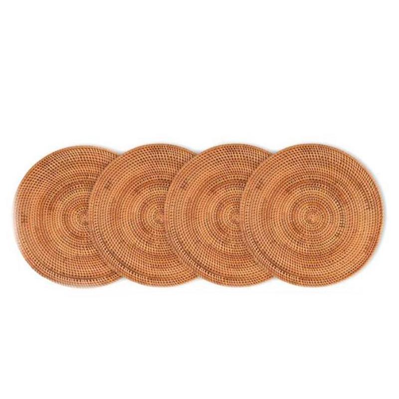 Mats & Pads 4 Pack Handmade Round Natural Rattan Placemat Farmhouse Wicker Placemats For Dinner Table,Wedding,Party,BBQ's,Etc
Mats & Pads 4 Pack Handmade Round Natural Rattan Placemat Farmhouse Wicker Placemats For Dinner Table,Wedding,Party,BBQ's,Etc