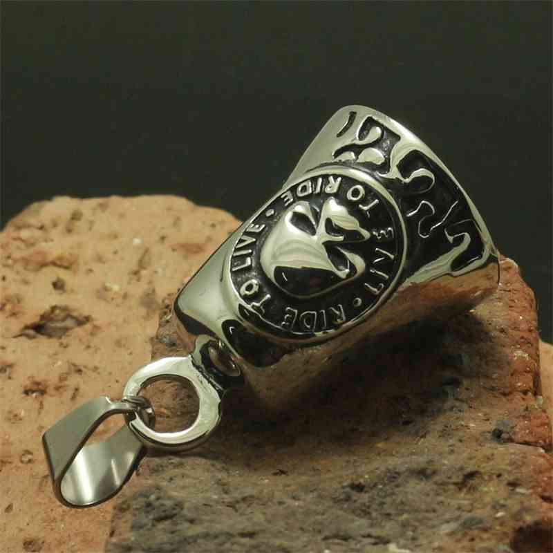 Factory Price Men Boy 316L Stainless Cool Biker Polishing Bell Pendant For Rider 201014 
Factory Price Men Boy 316L Stainless Cool Biker Polishing Bell Pendant For Rider 201014