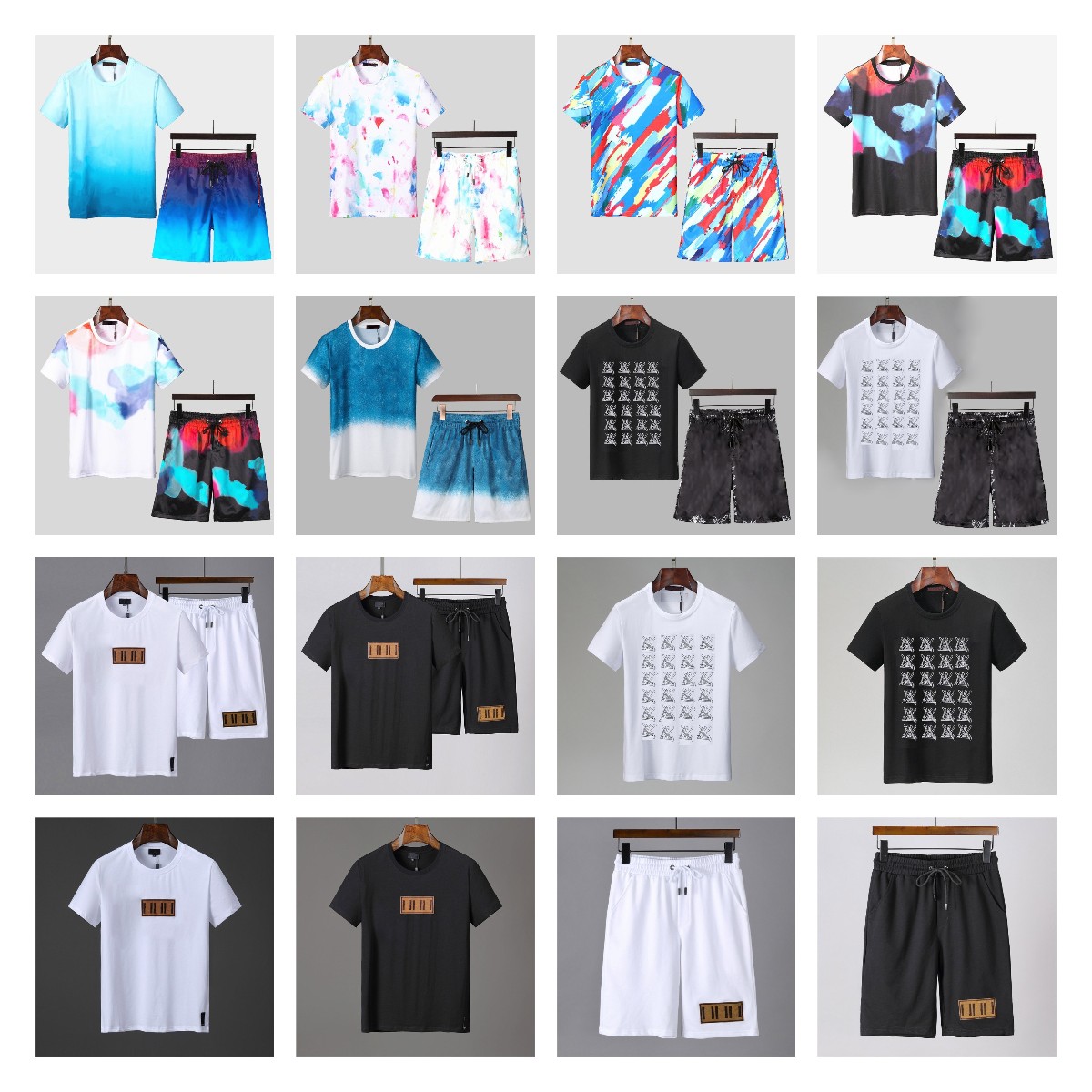 Designer Men's Tracksuits jogging fashion T-shirt summer casual short brand printing Asia code -XXXL, Gray
Designer Men's Tracksuits jogging fashion T-shirt summer casual short brand printing Asia code -XXXL, Gray