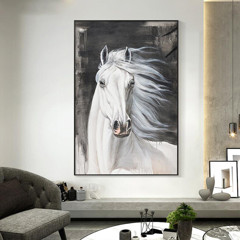Horse Posters Animal Oil Painting On Canvas Prints Wall Art Pictures For Living Room Modern Home Decor Sofa Decoration Paintings