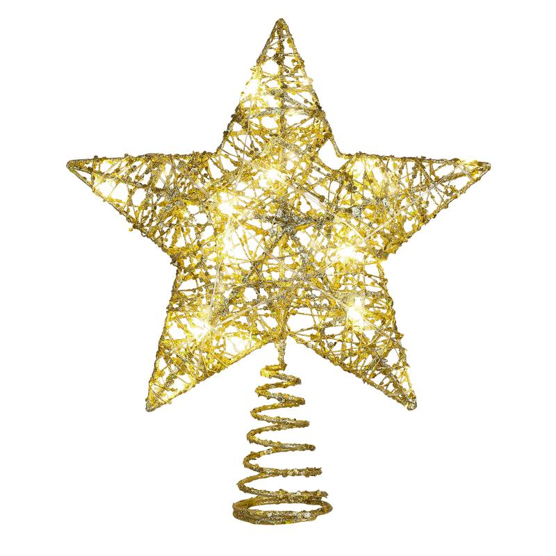 Christmas Decorations Yardwe Tree Topper Star Glitter Iron Wire Treetop With 20 LEDs String Lights Xmas Party Decoration (Golden)
Christmas Decorations Yardwe Tree Topper Star Glitter Iron Wire Treetop With 20 LEDs String Lights Xmas Party Decoration (Golden)