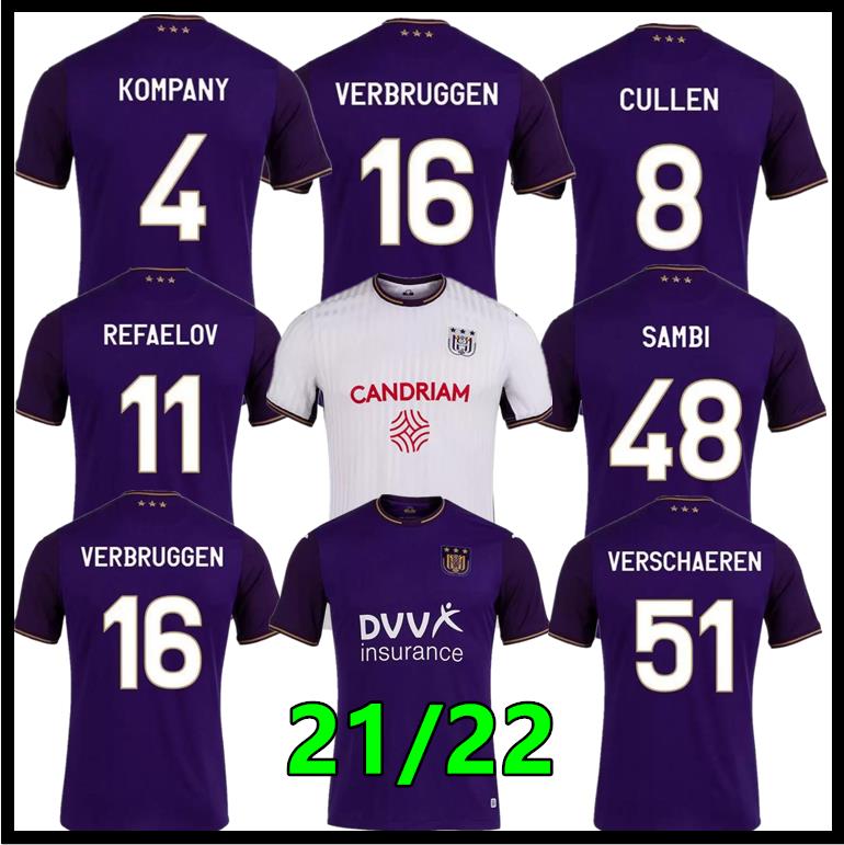 2021 2022 RSC Anderlecht Soccer Jerseys 21/22 camiseta de fútbol KOMPANY HOEDT CULLEN VERBRUGGEN V.CROMBRUGGE DELCROIX REFAELOV SAMBI Verschaeren football shirts, Purple
2021 2022 RSC Anderlecht Soccer Jerseys 21/22 camiseta de fútbol KOMPANY HOEDT CULLEN VERBRUGGEN V.CROMBRUGGE DELCROIX REFAELOV SAMBI Verschaeren football shirts, Purple