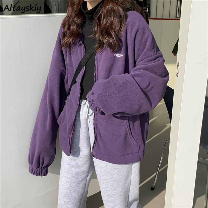 Women's Jackets 2021jackets Women Loose Plus Velvet Zip-up Pockets Letter Casual Oversize Harajuku Daily Streetwear Womens Trendy, Black;brown
Women's Jackets 2021jackets Women Loose Plus Velvet Zip-up Pockets Letter Casual Oversize Harajuku Daily Streetwear Womens Trendy, Black;brown