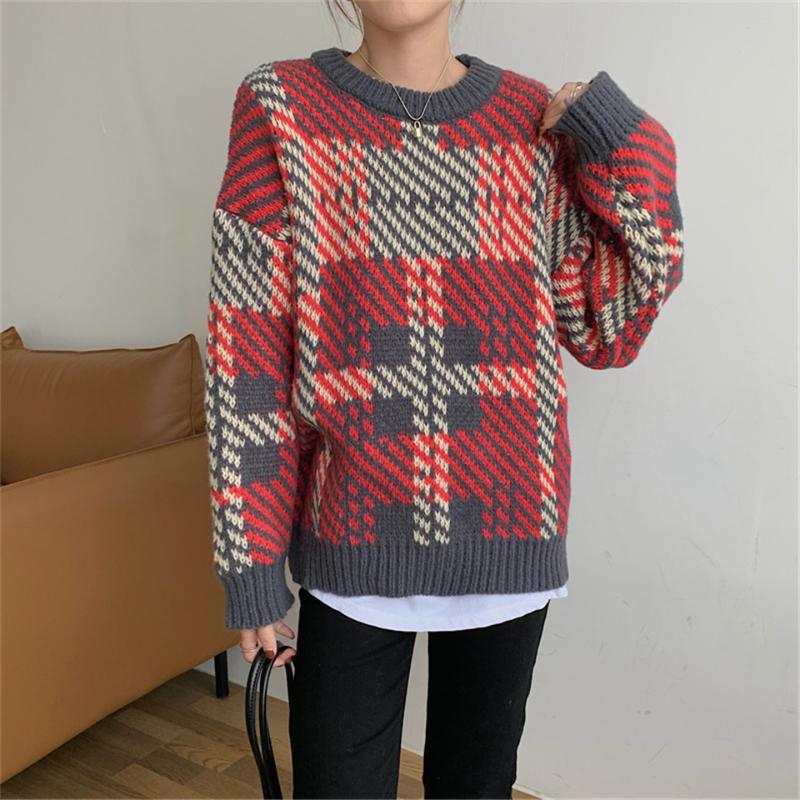Women's Sweaters Autumn Winter Retro Loose Sweater Women Long Sleeve Knit Pullovers Korean Casual Knitted Top, Gray
Women's Sweaters Autumn Winter Retro Loose Sweater Women Long Sleeve Knit Pullovers Korean Casual Knitted Top, Gray