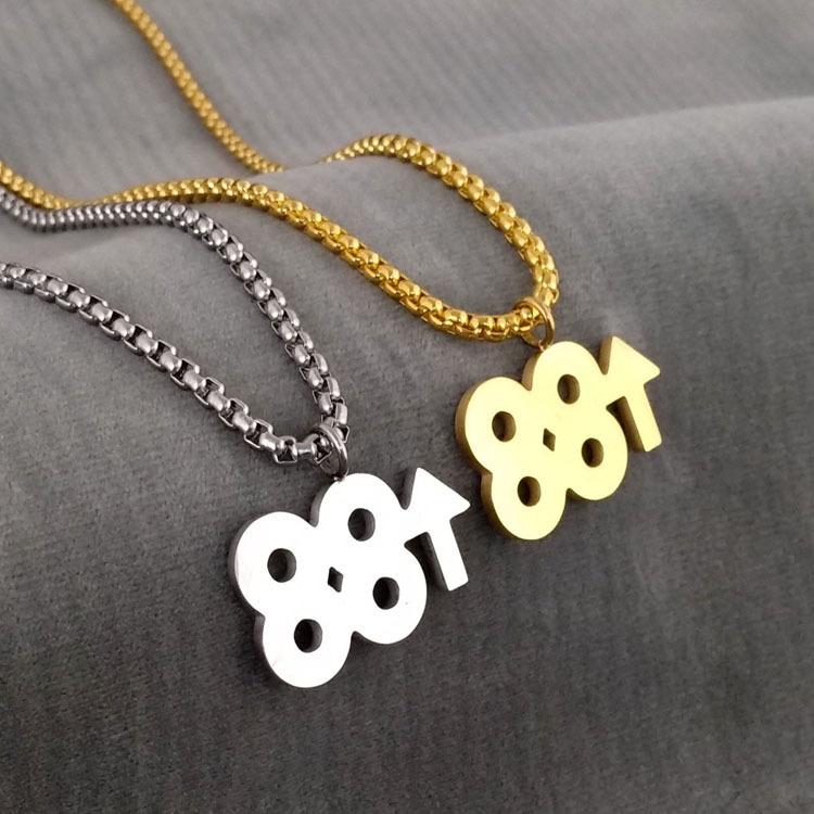 Pendant Necklaces JUCHAO Hip-hop Personality Trendy Men Women Rap Accessories Rich Brian 88 Rising Necklace Titanium Steel Jewelry
Pendant Necklaces JUCHAO Hip-hop Personality Trendy Men Women Rap Accessories Rich Brian 88 Rising Necklace Titanium Steel Jewelry