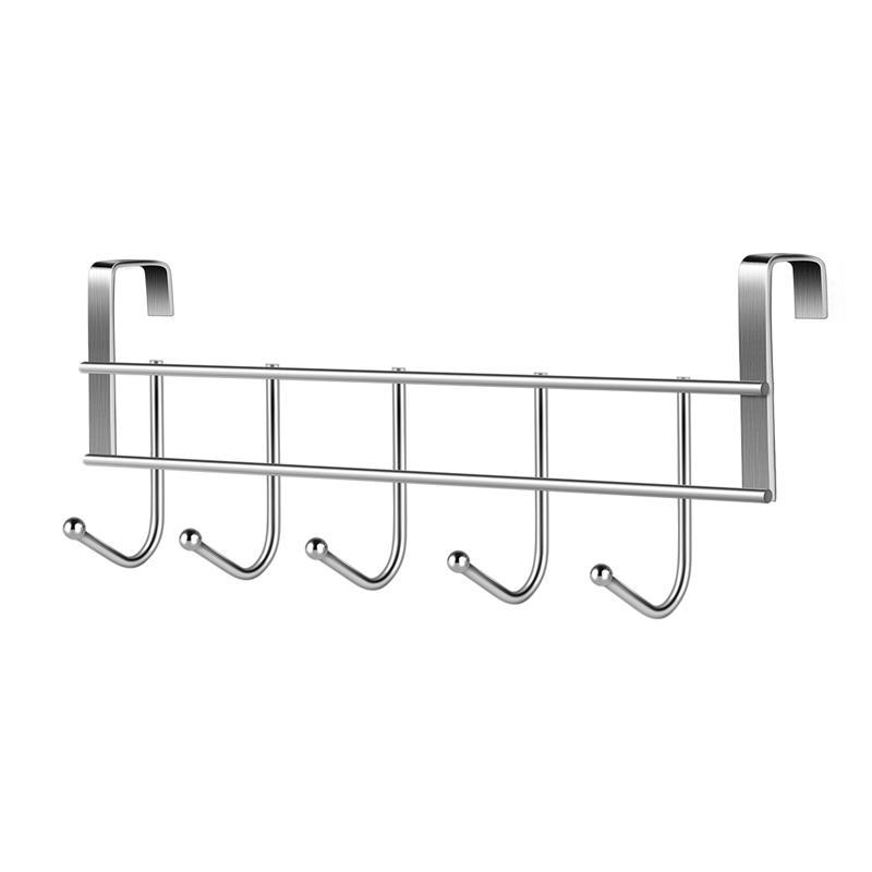Hangers & Racks Over The Door 5 Hooks Home Bathroom Organizer Rack Clothes Coat Hat Towel Hanger Stainless Steel Good Load-Bearing
Hangers & Racks Over The Door 5 Hooks Home Bathroom Organizer Rack Clothes Coat Hat Towel Hanger Stainless Steel Good Load-Bearing