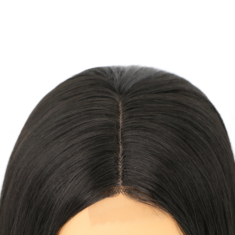 28 inch headband wigs straight synthetic lace front wig women hair