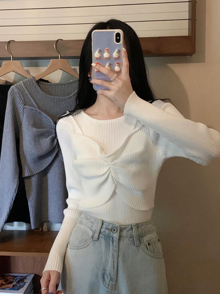 Women's Sweaters Bottomed Blouse Wear In Spring And Autumn Winter With White Sweater 2021 Design Sense Slim Clothes, Black
Women's Sweaters Bottomed Blouse Wear In Spring And Autumn Winter With White Sweater 2021 Design Sense Slim Clothes, Black