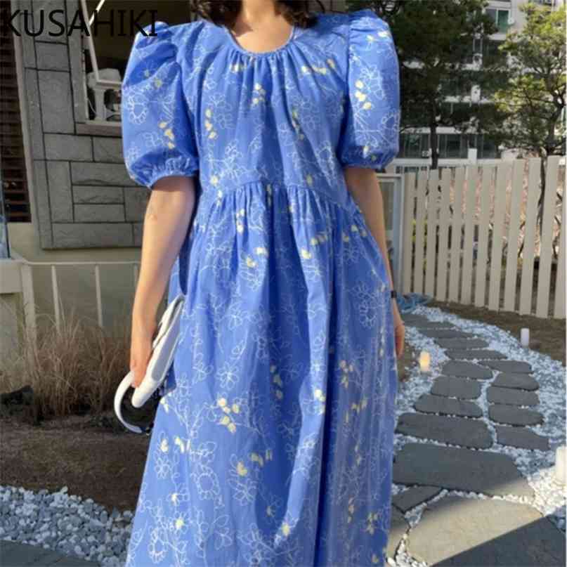 Floral Women Dress Korean Chic Puff Sleeve O-neck Dresses Summer High Waisted A-line Sweet Vestidos Mujer 6H636 210603, Pink
Floral Women Dress Korean Chic Puff Sleeve O-neck Dresses Summer High Waisted A-line Sweet Vestidos Mujer 6H636 210603, Pink