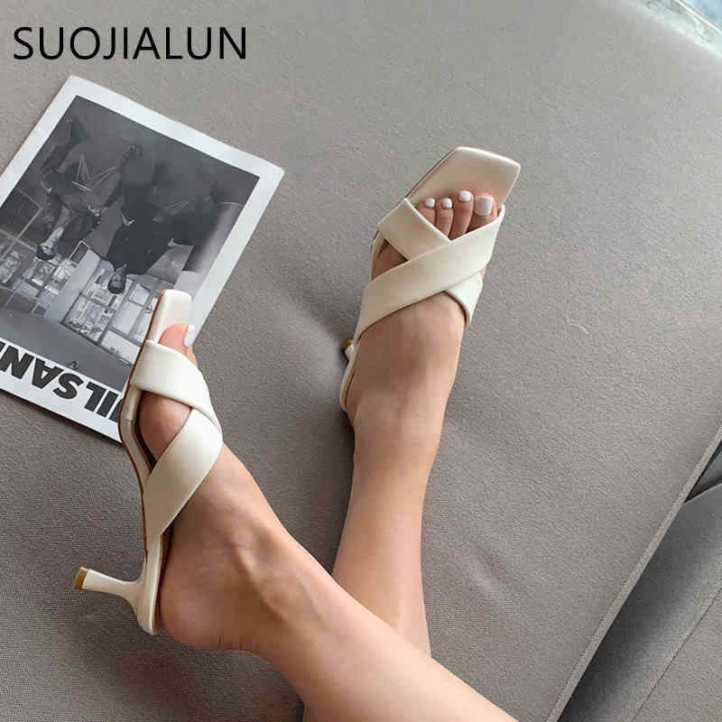 SUOJIALUN 2021 New Brand High Heels Slippers Women Peep Toe Slide Elegant Mule Shoes Summer Outdoor Beach Sandal Size -41 Muje K78, Black
SUOJIALUN 2021 New Brand High Heels Slippers Women Peep Toe Slide Elegant Mule Shoes Summer Outdoor Beach Sandal Size -41 Muje K78, Black