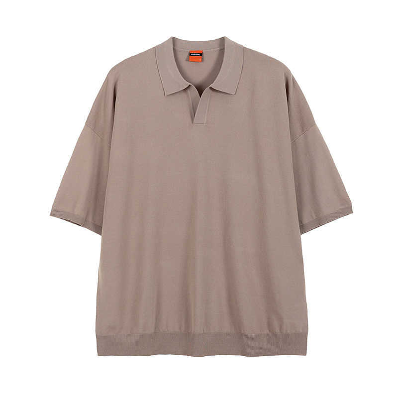 IEFB / men's wear summer turn down collar short sleeve t-shirt for male trend Korean fashion all-match tops 9Y2255 210629