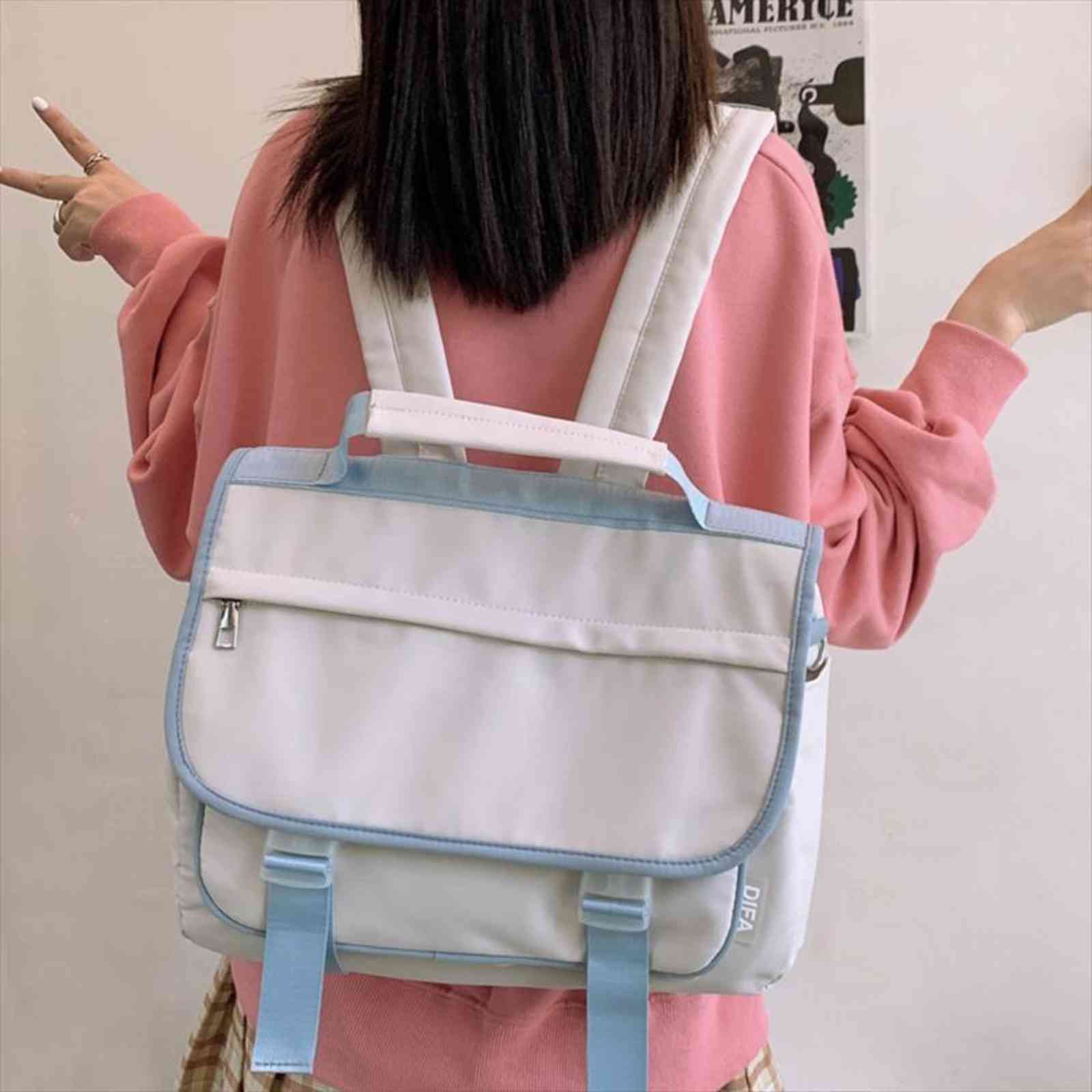 multifunction waterproof nylon women backpack fashion button portable small school bag female backpacks
multifunction waterproof nylon women backpack fashion button portable small school bag female backpacks
