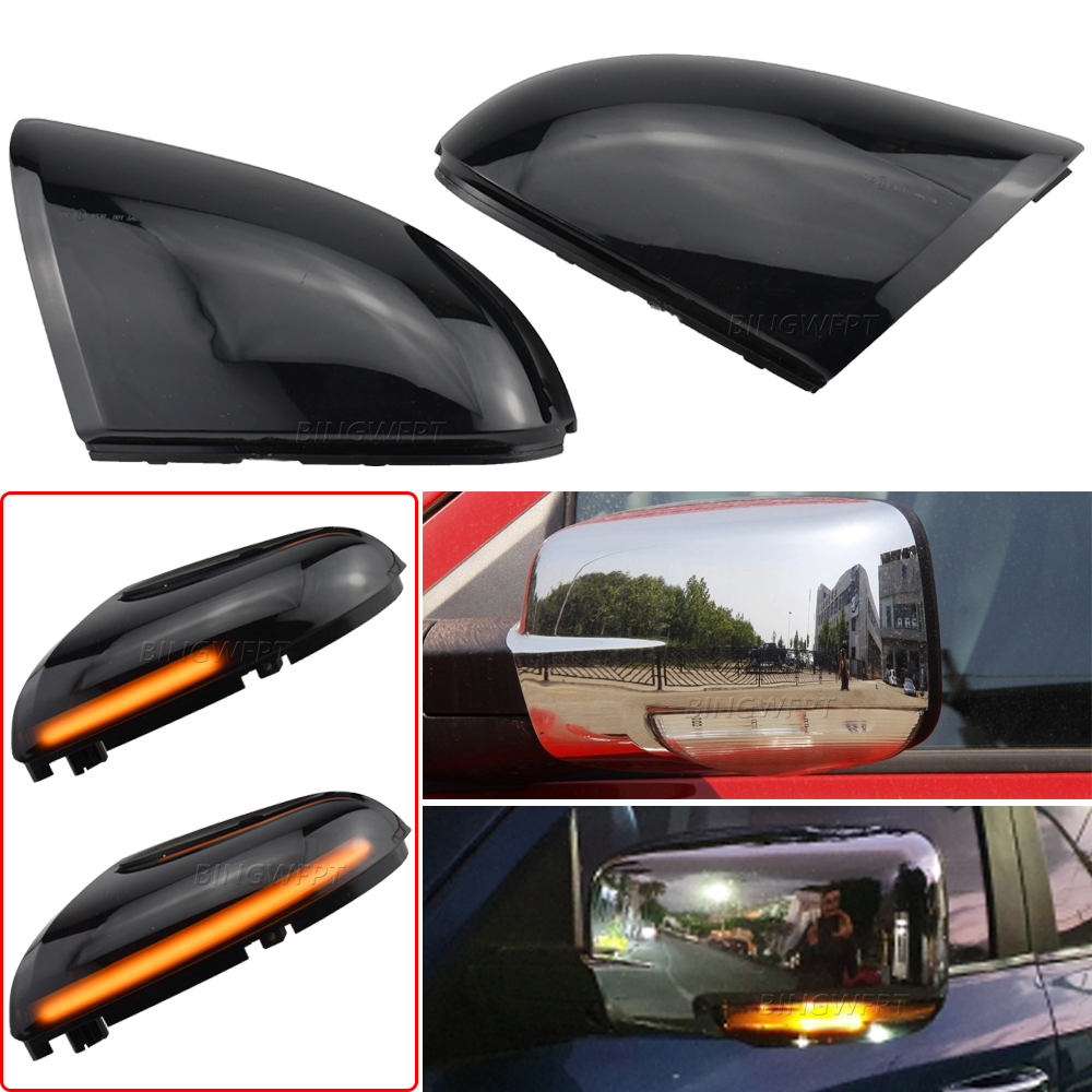2pcs LED Side Rearview Mirror Dynamic Indicator Blinker Light Turn Signal Light For Dodge Ram 1500 2500 2009-2018