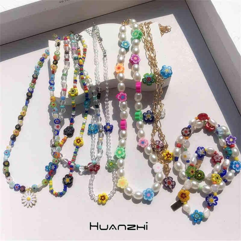 2021 Huanzhi Korea Sweet Metal Chain Transparent Colorful Beaded Irregular Flowers Pearl Necklace for Women Party Jewelry, Silver
2021 Huanzhi Korea Sweet Metal Chain Transparent Colorful Beaded Irregular Flowers Pearl Necklace for Women Party Jewelry, Silver