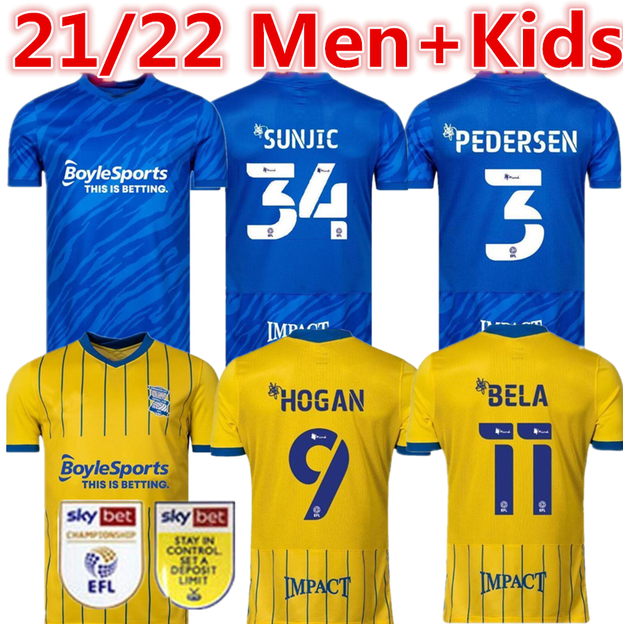 21 22 Birmingham City Football Jerseys #9 HOGAN #11 BELA Home Blue Soccer Jersey #12 DEAN #3 PEDERSEN Away Yellow Shirt 2021 2022 Men Adult #34 SUNJIC Uniforms Kids Kit, Black
21 22 Birmingham City Football Jerseys #9 HOGAN #11 BELA Home Blue Soccer Jersey #12 DEAN #3 PEDERSEN Away Yellow Shirt 2021 2022 Men Adult #34 SUNJIC Uniforms Kids Kit, Black