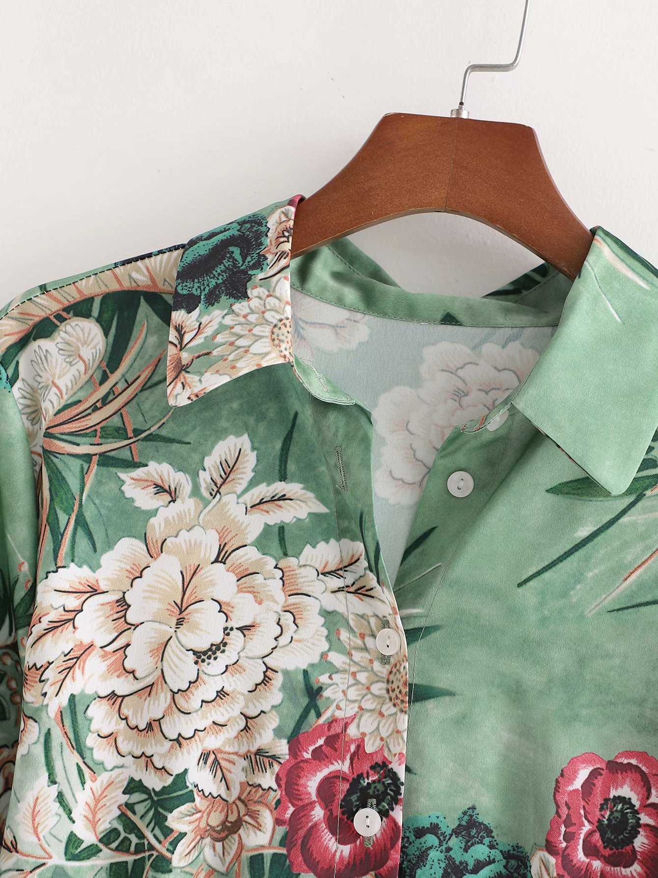 Streetwear Women Floral Print Dress Fashion Ladies Sashes Vestidos Chinese Style Female Chic Collar Dresses 210527