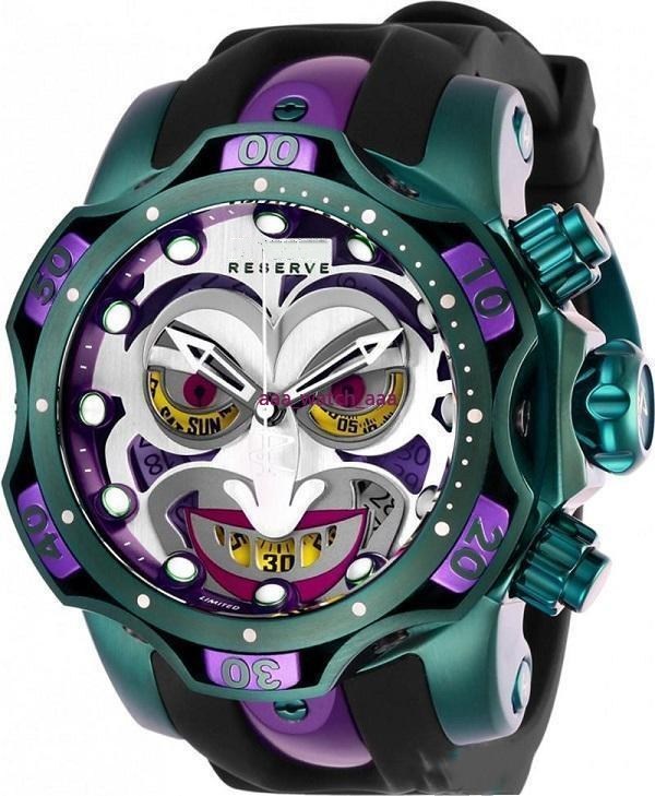 2021 Reserve Model - 26790 DC Comics Joker Venom Limited Edition Swiss Quartz Chronograp silicone belt quartz watch
2021 Reserve Model - 26790 DC Comics Joker Venom Limited Edition Swiss Quartz Chronograp silicone belt quartz watch