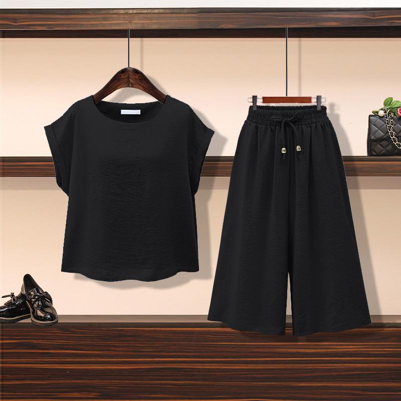 Summer Clothes For Women Large Plus Size 5XL Sports Suit Top And Pant Two Piece Set Sportwear Tracksuit Matching Outfit Dress