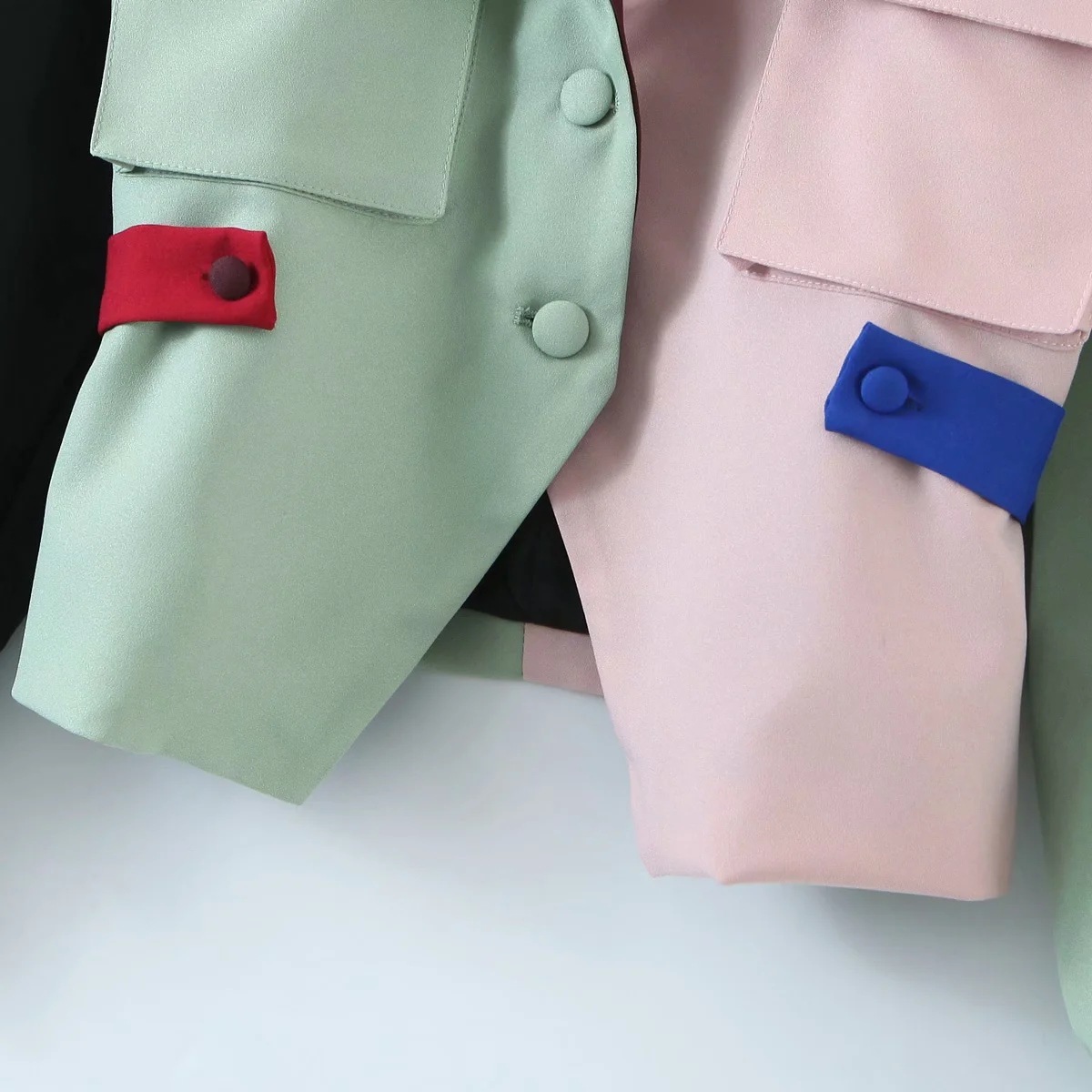 Women Blazer Single Breasted Patchwork Ladies Coat Temperament Women's Suit Jacket Irregular Short 210513