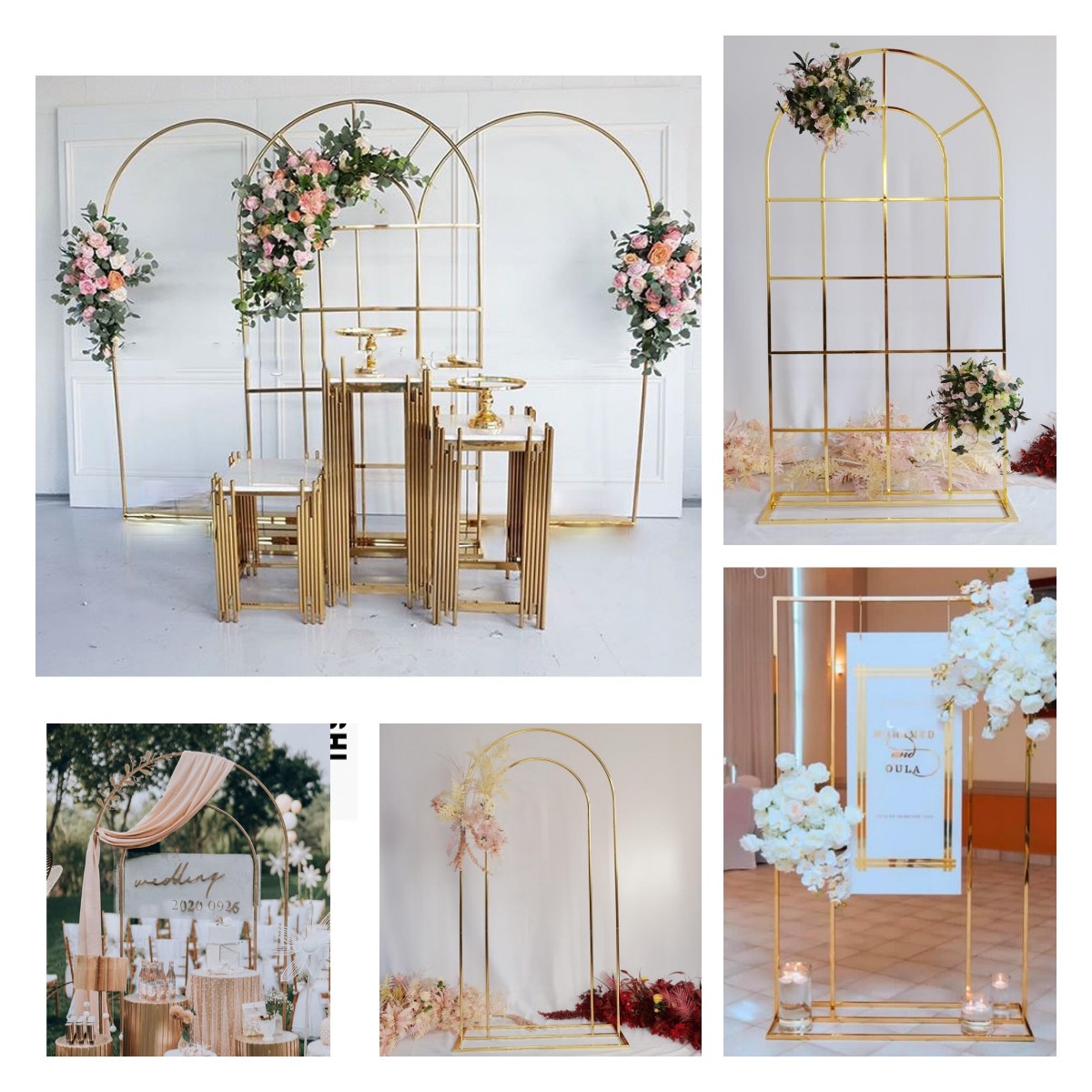 Wedding Decoration Fashion Iron Backdrops Balloons Billboard Sign Arch Screen Divider Flower Plinths Pillar Road Lead Frame Stage Party Birthday Backg