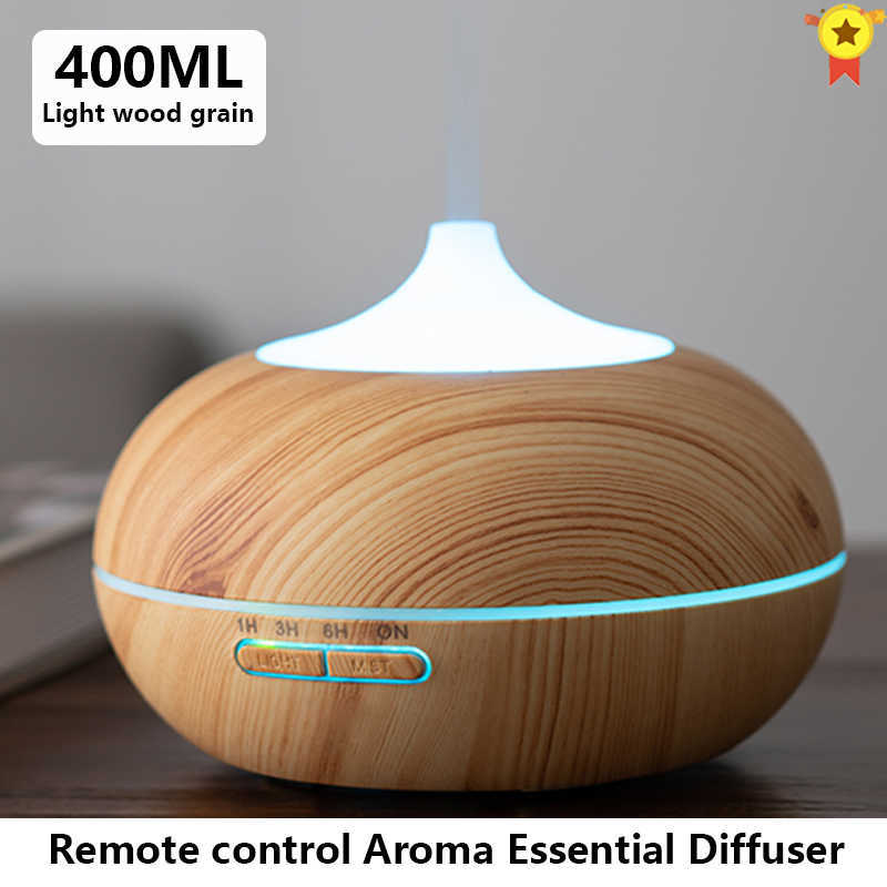 400ml LED Ultrasonic Air Humidifier Diffuser Essential Aroma Wooden Grain Exquisite therapy Purifier with Romte control 210724
400ml LED Ultrasonic Air Humidifier Diffuser Essential Aroma Wooden Grain Exquisite therapy Purifier with Romte control 210724
